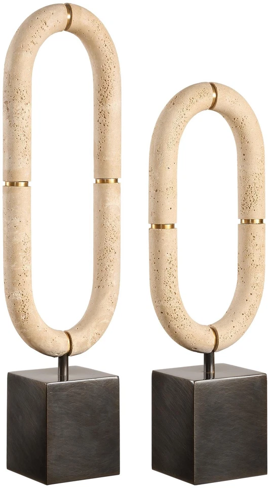 Uttermost 18210 Oval Fusion 22-1/4 дюйма высокая смола и сталь абстракция - темно-бронза - Изображение 1 из 3