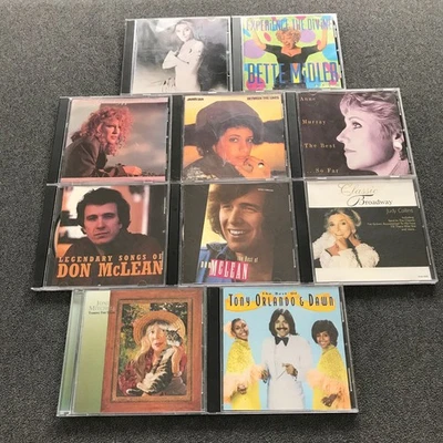 Lot of 10 CD Don McLean, Joni Mitchell, Bette Midler, Anne Murray, Judy Collins - Image 1 of 2