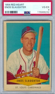 1954 Red Heart, Enos Slaughter, Graded PSA 4 . - Bild 1 von 2