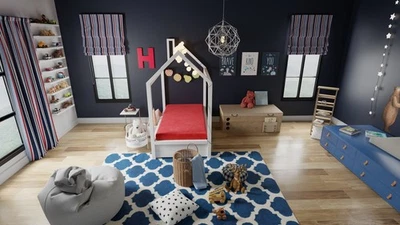 Colchón doble rojo clásico Kids Pedic 5" Foto 1 de 4