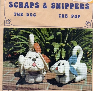 SCRAPS THE DOG AND SNIPPERS THE PUP SEWING PATTERN uncut - Picture 1 of 1