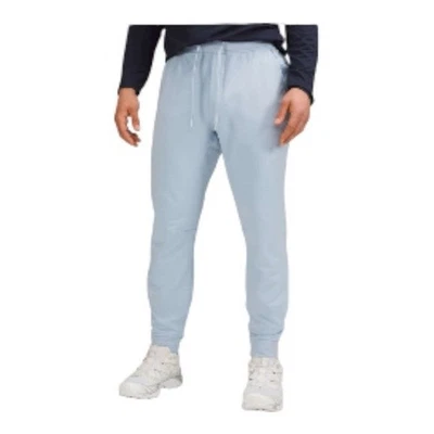 Pantalones de chándal Lululemon City para hombre XL azul lino algodón con cordón bolsillos Foto 1 de 4