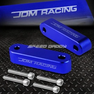 FOR 88-00 CIVIC/90-01 INTEGRA BLUE ALUMINUM HOOD RISER SPACER KIT AIR IN FLOW - Picture 1 of 5