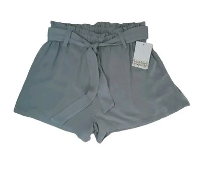 Nuevo BeBop Mujer Pull On Bolsa de Papel Pantalones Cortos 100% Rayón Crepé Talla M Verde Oliva Nuevo con Etiquetas Foto 1 de 4