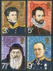 Great Britain 664-667,MNH.Michel 590-593. British Polar Explorers. 1972. Maps. - Picture 1 of 1