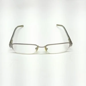 Hugo Boss Half Rim Eyeglasses 0056 52⎕ 17 41 Made in Italy Silver *FRAME ONLY* - Picture 1 of 9