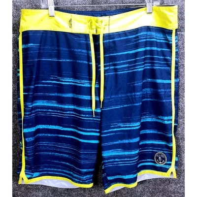 Bañador Salt Life para hombre talla 36 azul a rayas SLX QD elástico al vapor Foto 1 de 4
