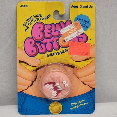 Vintage 1987 Hasbro Belly Buttons Clip NEW SEALED #4505 Funny Face Button Clip - Image 1 of 3