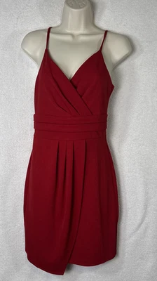 Venus красный надежном платье миди размер 6 спагетти ремень без рукавов - Изображение 1 из 4