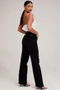 Mistress Rocks 'Indulge' Black Straight Cut Ripped Jeans S 8/10 4181 - Picture 1 of 9