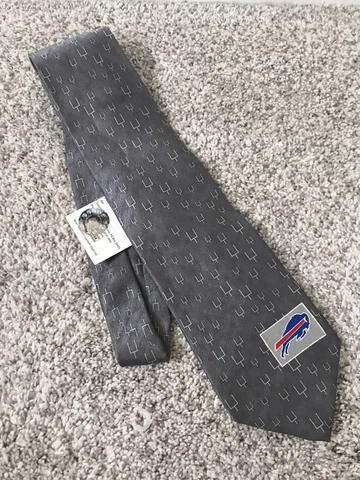 Vtg Buffalo Bills Neck Tie Made In USA Ralph Marlin Rare Minimalist Goal Post Cover