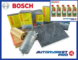 Servicekit Filter Bosch Mercedes Klasse A B 160 180 200 + Öl Castrol 5W30 - Bild 1 von 1