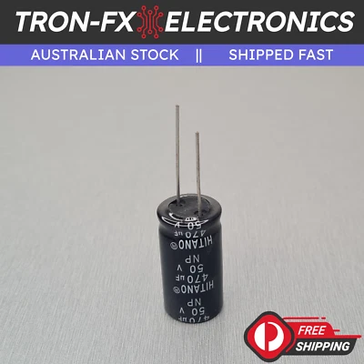 1Pcs 470uF 50V Non Polar High Temp PCB Electrolytic Capacitor - image 1 of 4