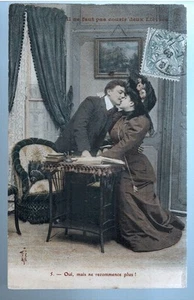 1903 - Carte Postale Correspondance  -Il ne faut pas Courir Deux Lievres  - Imagen 1 de 2