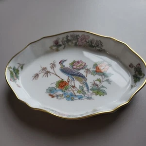 WEDGEWOOD Kutani Crane Oval - GOLD TRIM - Tray Trinket Dish - Picture 1 of 10