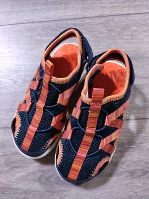 Lands End Water Sandal Little Boys 10 Blue Orange Closed Toe Water Shoes Kids - Image 1 of 4