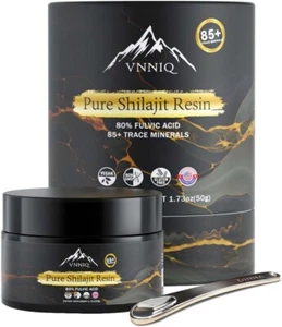 VNNIQ Shilajit Resin Pure 100% Himalayan 600mg for Men&Women - 80%+High  50 Gram - Picture 1 of 4