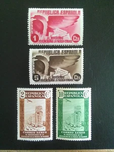 SPAIN MNH STAMPS 1936 ASSOCIATED PRESS AIR MAIL 1, 2, 5, 10 CENTIMOS. - Picture 1 of 2
