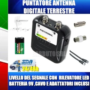 PUNTATORE MISURATORE DI CAMPO ANTENNA DIGITALE TERRESTRE FINDER DVB-T A LED - Imagen 1 de 2