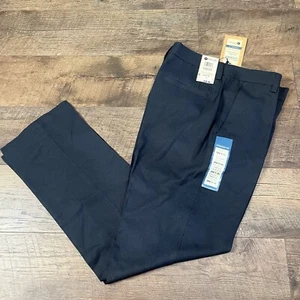 Haggar Pants Men's 29X30 Midnight Blue Motion Khaki Slim-Straight Fit Flat Front - Picture 1 of 9