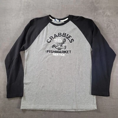 Camisa térmica Seattle Fishmarket Crabbies manga longa marinha antiga masculina tamanho grande - Imagem 1 de 4