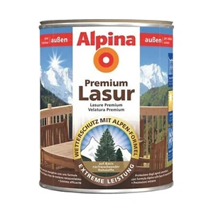 ALPINA Premium-Lasur 0,75 Liter Holzlasur Wetterschutzlasur Holzschutz FARBWAHL - Bild 1 von 1