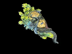 SCHÖN BEMALTE VENEZIANISCHE MASKE MIT PFAU VERONESE WU74139VB - Bild 1 von 6