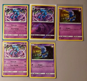 3x Toxicroak 57/156 (1 reverse holo) & 2x Croagunk 56/156 SM Ultra Prism NM - Picture 1 of 1