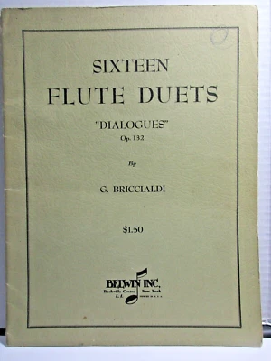 Sixteen Flute Duets “Dialogues” Op. 132 by G. Briccialdi - Belwin Inc.USA - Image 1 of 4