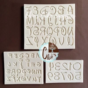 Alphabet Uppercase / Lowercase Letters & Numbers Silicone Molds. Model #002 - Picture 1 of 6