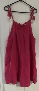 Pink Flowy Summer / Beach Dress - Size L - Voy - Picture 1 of 11