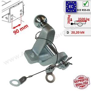 Kombi Maulkupplung für Flanschkugel 90mm für AHK mit ABE - Bild 1 von 4