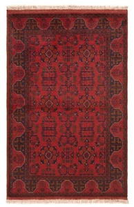Afghan Handgeknüpfter Orientteppich 147 X 99cm-Top Zustand,Orient,Carpet,rug,rot - Picture 1 of 12