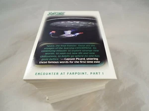 THE QUOTABLE STAR TREK THE NEXT GENERATION COMPLETE BASE SET - Picture 1 of 1