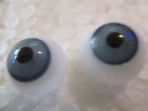 12 mm Blue Round Handblown Glass Eyes 9 mm Iris Doll Crafts    N70 - Picture 1 of 4