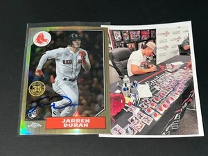 Jarren Duran Red Sox Auto Signed 2022 Topps Chrome 1987 Throwback RC - - Picture 1 of 1
