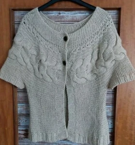 Massimo Dutti Cardigan Strickjacke Pullover Kamelwolle Kaschmir L/34 EU M Beige - Bild 1 von 10