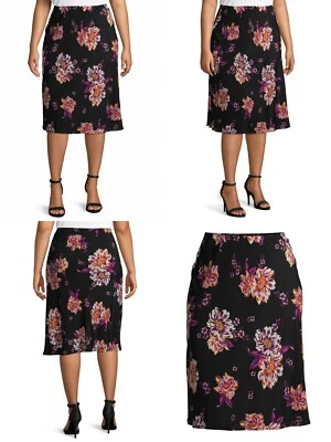 Falda sin mangas floral Terra & Sky para mujer talla grande 0X (14W) Foto 1 de 4