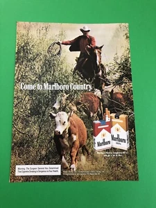 MARLBORO CIGARETTES ORIGINAL VINTAGE 1 PAGE PRINT AD PRINTED ADVERTISEMENT BB13 - Picture 1 of 1