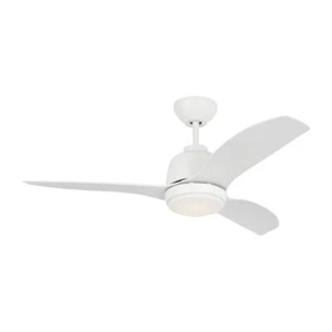 Visual Comfort Avila Coastal 1 Light LED Ceiling Fan, White/Opal - 3AVLCR44RZWD - Picture 1 of 1