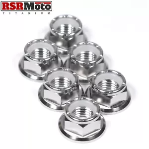 Kawasaki ZX10R (2004-2024) ZX10RR (2017-2024) Titanium Nyloc Sprocket Nuts - Picture 1 of 3