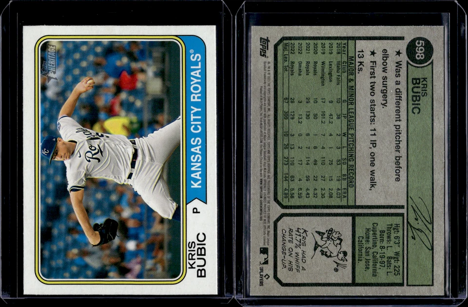 2023 Topps Heritage High Number #598 Kris Bubic - Image 1 of 1