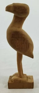 Hand Carved Folk Art Unfinished Wood Carving -  Water Foul  Figurine - 'JNO' - Picture 1 of 11