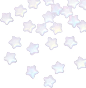 100 Pcs Glass Crystal Beads AB Color Plated Frosted Star Charm for DIY Jewelry C - Picture 1 of 9