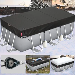 [2024 Upgrade Super Windproof] 7x13FT Rectangle Pool Cover for Above Ground P... - Picture 1 of 7
