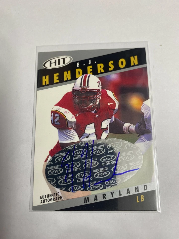 D29194  2003 SAGE HIT Autographs Silver #A42 E.J. Henderson - Image 1 of 1