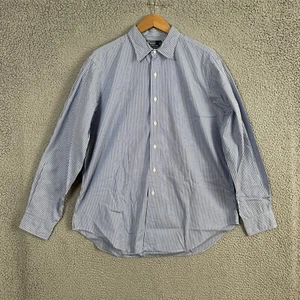 Camisa Polo Ralph Lauren Para Hombres 17 Azul Rayas Manga Larga Andrew Informal Negocios - Imagen 1 de 11