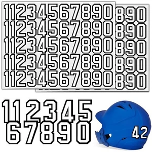 110PCS Helmet Numbers Self Adhesive Sports Number Football Helmet Stickers, W... - Picture 1 of 7