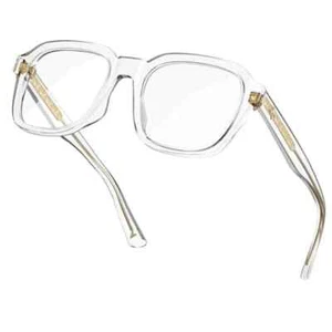 Oversized Square Blue Light Blocking Glasses Computer Clear Frame Eyewear - Picture 1 of 8
