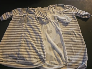 Baby SLEEPER LOT 3 Footless Carter's Sz 3-6 Month Unworn Sheep Elephant NWOT - Picture 1 of 8